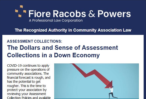 Fiore Racobs & Powers E-News Legal Update - Assessment Collections