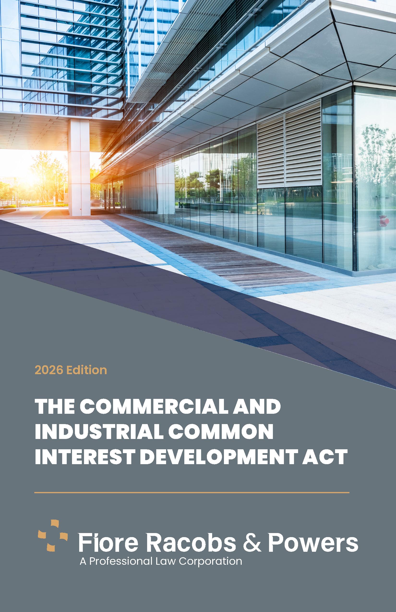 2026 Commercial and Industrial Common Interest Development Act