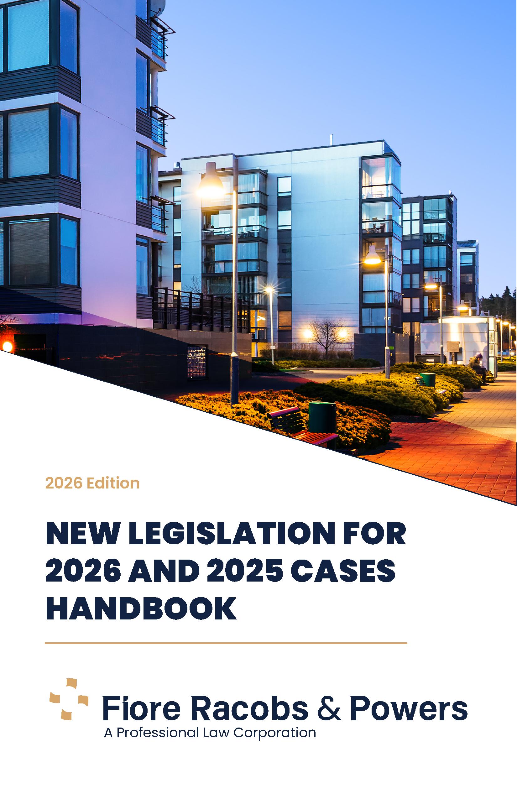 New Legislation for 2026 and 2025 Cases Handbook